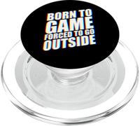 Born to Game Forced to Go Outside Glitch EDM PopSockets PopGrip pour MagSafe