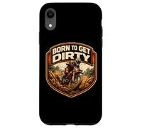 Born to Get Dirty Dirt Bike Rider Lover Lover Motocross Kids Coque pour iPhone XR