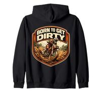 Born to Get Dirty Dirt Bike Rider Lover Lover Motocross Kids Sweat à Capuche