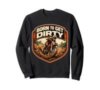 Born to Get Dirty Dirt Bike Rider Lover Lover Motocross Kids Sweatshirt