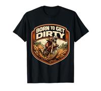 Born to Get Dirty Dirt Bike Rider Lover Lover Motocross Kids T-Shirt