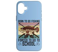 Born to Go Fishing Bass Fish Fisherman Boys Kids Coque pour iPhone 16 Plus