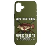 Born to Go Fishing Bass Fish Fisherman Boys Kids Coque pour iPhone 16 Plus