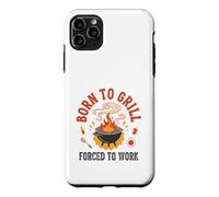 Born to Grill Forced to Work Retro Dad BBQ Humour Coque pour iPhone 11 Pro Max