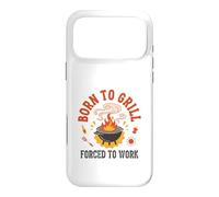 Born to Grill Forced to Work Retro Dad BBQ Humour Coque pour iPhone 17 Pro Max