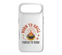Born to Grill Forced to Work Retro Dad BBQ Humour Coque pour iPhone Air