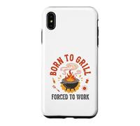 Born to Grill Forced to Work Retro Dad BBQ Humour Coque pour iPhone XS Max