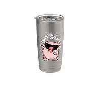 Born To Ham Jive Baby Jeu de mots amusant en forme de cochon Gobelet isotherme en acier inoxydable double paroi