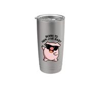Born To Ham Jive Baby Jeu de mots amusant en forme de cochon Gobelet isotherme en acier inoxydable double paroi