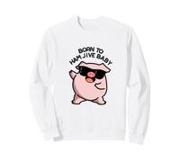 Born to Ham Jive Baby Jeu de Mots Amusant en Forme de Cochon Sweatshirt