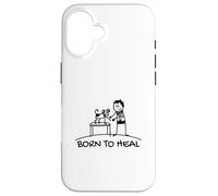 Born To Heal Chien Animal Domestique Vétérinaire Coque pour iPhone 16