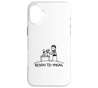 Born To Heal Chien Animal Domestique Vétérinaire Coque pour iPhone 16 Plus