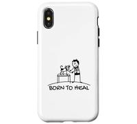 Born To Heal Chien Animal Domestique Vétérinaire Coque pour iPhone X/XS