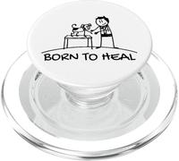 Born To Heal Chien Animal Domestique Vétérinaire PopSockets PopGrip pour MagSafe