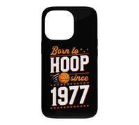 Born to Hoop Since 1977 Anniversaire Thème Basketball Coque pour iPhone 13 Pro