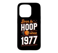 Born to Hoop Since 1977 Anniversaire Thème Basketball Coque pour iPhone 15 Pro