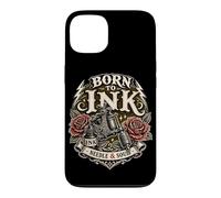 Born to Ink Needle and Soul Machine à tatouer Motif Roses Rouges Coque pour iPhone 13
