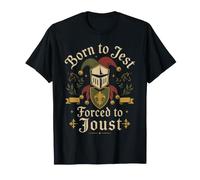 Born to Jest Forced to Joust Medieval Knight Humour T-Shirt