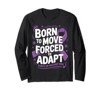 Born To Move Forced To Adapt Purple Up Military For Kids Manche Longue
