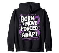 Born To Move Forced To Adapt Purple Up Military For Kids Sweat à Capuche
