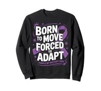 Born To Move Forced To Adapt Purple Up Military For Kids Sweatshirt