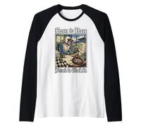 Born to Race Forced to Clock in - Workaholic Racer Manche Raglan