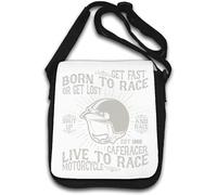 Born To Race Get Fast Or Get Lost Shut Up And Race Sac à bandoulière Blanc