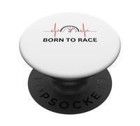 Born to Race Heartbeat - Car Guy Racer Auto Mechanic Racer PopSockets PopGrip Adhésif