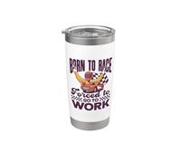 Born To Race Pour Les Pilotes De Course Et Les Courses Gobelet isotherme en acier inoxydable double paroi
