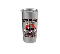 Born To Race Pour Les Pilotes De Course Et Les Courses Gobelet isotherme en acier inoxydable double paroi
