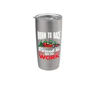 Born To Race Pour Les Pilotes De Course Et Les Courses Gobelet isotherme en acier inoxydable double paroi