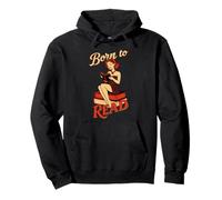 Born to Read Retro des années 50 Pin Up Bookworm Reading Sweat à Capuche