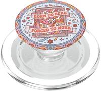 Born to Read Y2K Groovy Book Lover Librarian Purple Bookish PopSockets PopGrip pour MagSafe