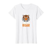 Born to Roar : Fierce Tiger Spirit for Adventurers T-Shirt, Femme, Blanc, 3XL