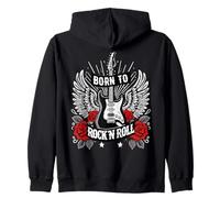 Born To Rock Lets Rock Vintage Retro Rock & Roll Rock Concert Sweat à Capuche