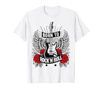 Born To Rock Lets Rock Vintage Retro Rock & Roll Rock Concert T-Shirt