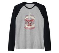 Born to Rock The Bass Guitar Musician Band Music Manche Raglan