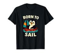 Born to Sail Penguin Graphic - Fun Nautical Adventure T-Shirt