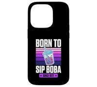 Born to Sip Boba Since 1972 Bubble Tea Thème Anniversaire Année Coque pour iPhone 14 Pro