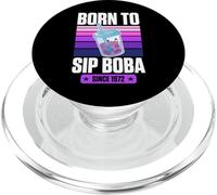 Born to Sip Boba Since 1972 Bubble Tea Thème Anniversaire Année PopSockets PopGrip pour MagSafe