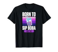 Born to Sip Boba Since 1985 Bubble Tea Anniversaire Année T-Shirt