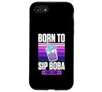 Born to Sip Boba Since 2000 Bubble Tea Thème Anniversaire Année Coque pour iPhone SE (2020) / 7/8