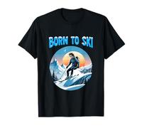 Born to Ski Funny Skiing Goggles Mountain Winter Sports T-Shirt