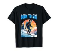 Born to Ski Funny Skiing Goggles Mountain Winter Sports T-Shirt