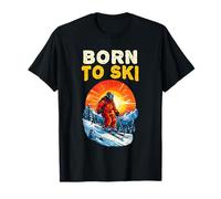 Born to Ski Funny Skiing Goggles Mountain Winter Sports T-Shirt