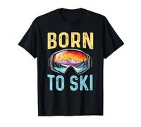 Born to Ski Funny Skiing Goggles Mountain Winter Sports T-Shirt