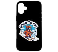 Born to Ski Kids Citation de Ski pour bébé Skieur garçons Filles Coque pour iPhone 16 Plus