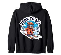 Born to Ski Kids Citation de Ski pour bébé Skieur garçons Filles Sweat à Capuche