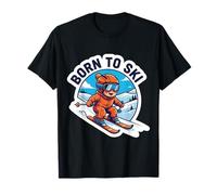 Born to Ski Kids Citation de Ski pour bébé Skieur garçons Filles T-Shirt