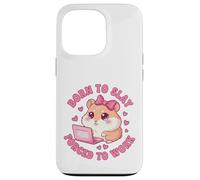 Born to Slay Forced to Work Funny Hamster Viral Meme Women Coque pour iPhone 13 Pro